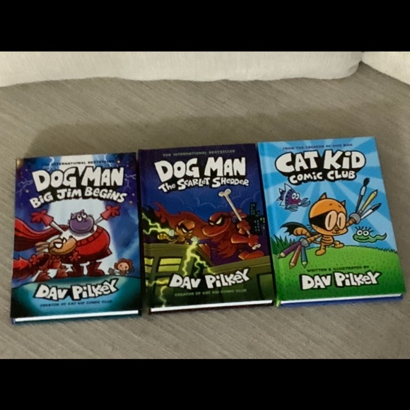 Dog Man series by Dav Pilkey Other - Three books